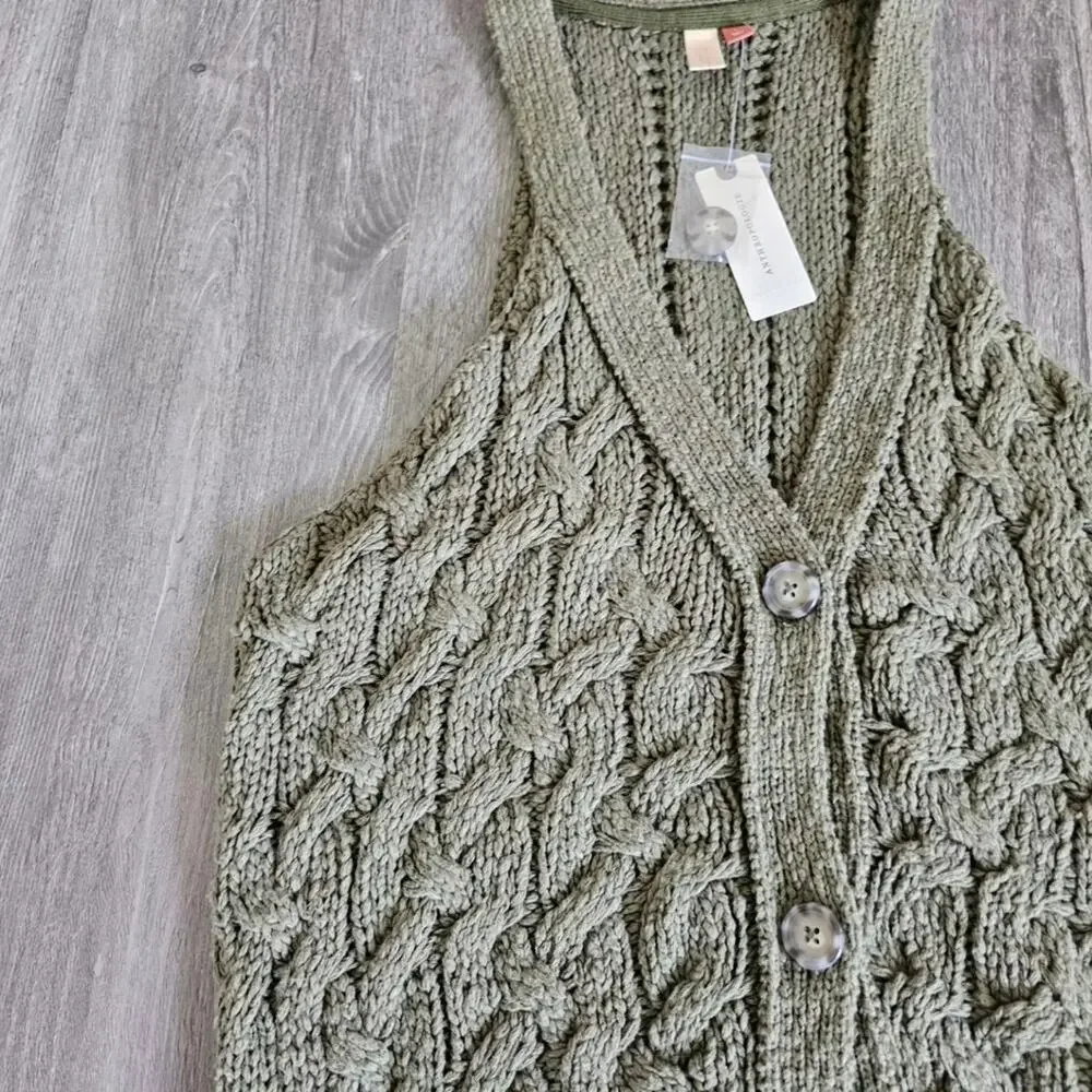 NWT Anthro Pilcro Olive Sweater Tank - Picture 6 of 10